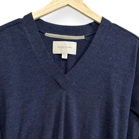 Brochu Walker Wool/Linen Layered Pullover V neck Sweater, Size XS - Picture 11 of 16